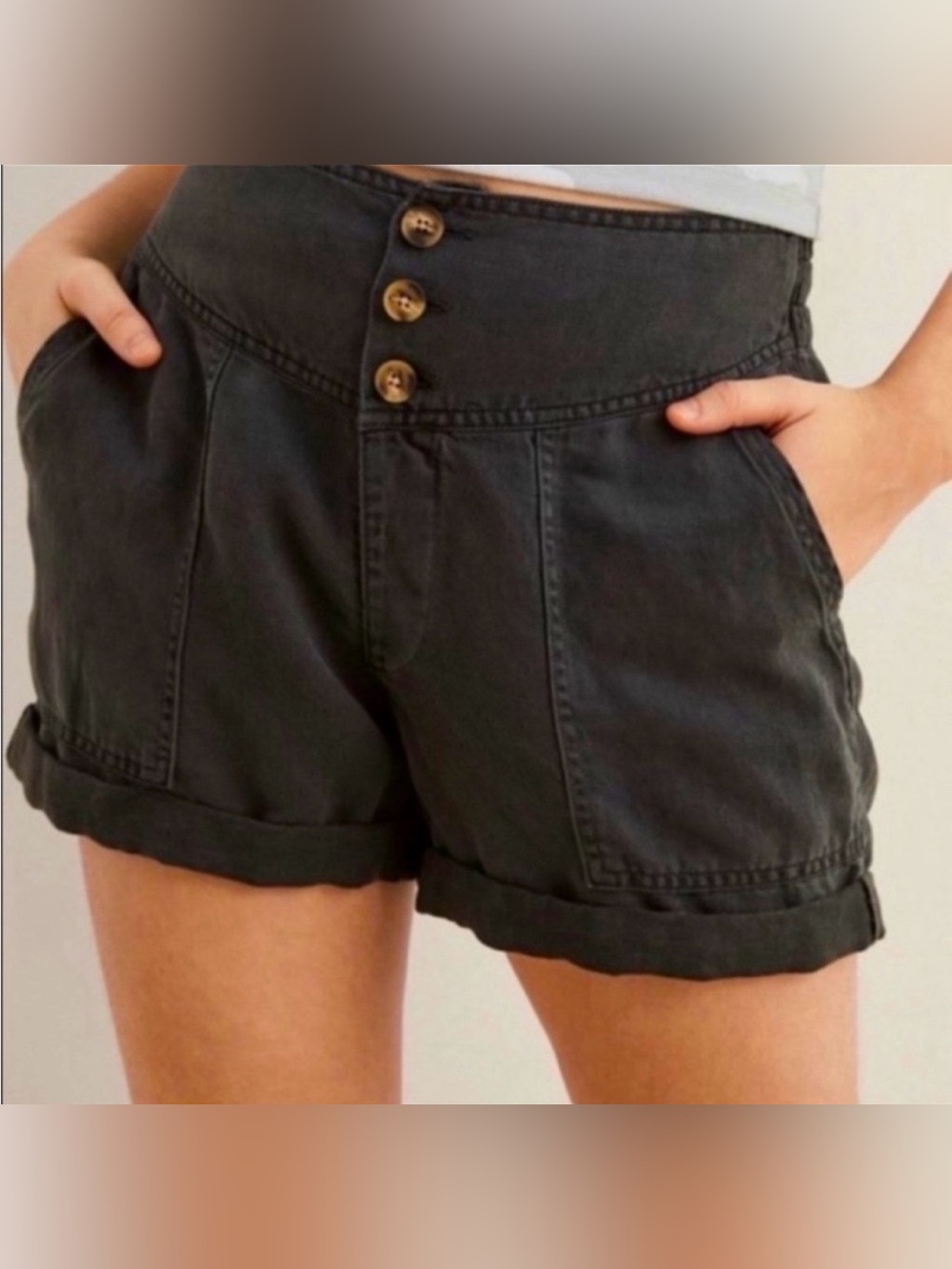 aerie twill v shorts